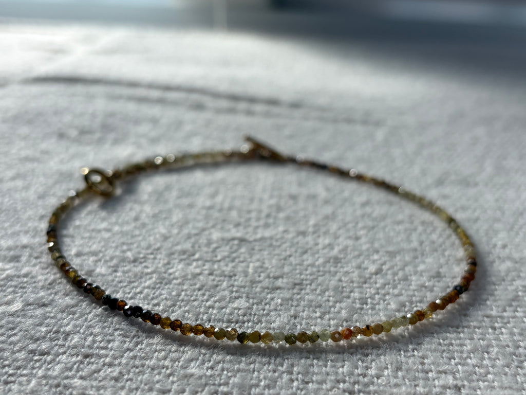 Green garnet simple 2 necklace