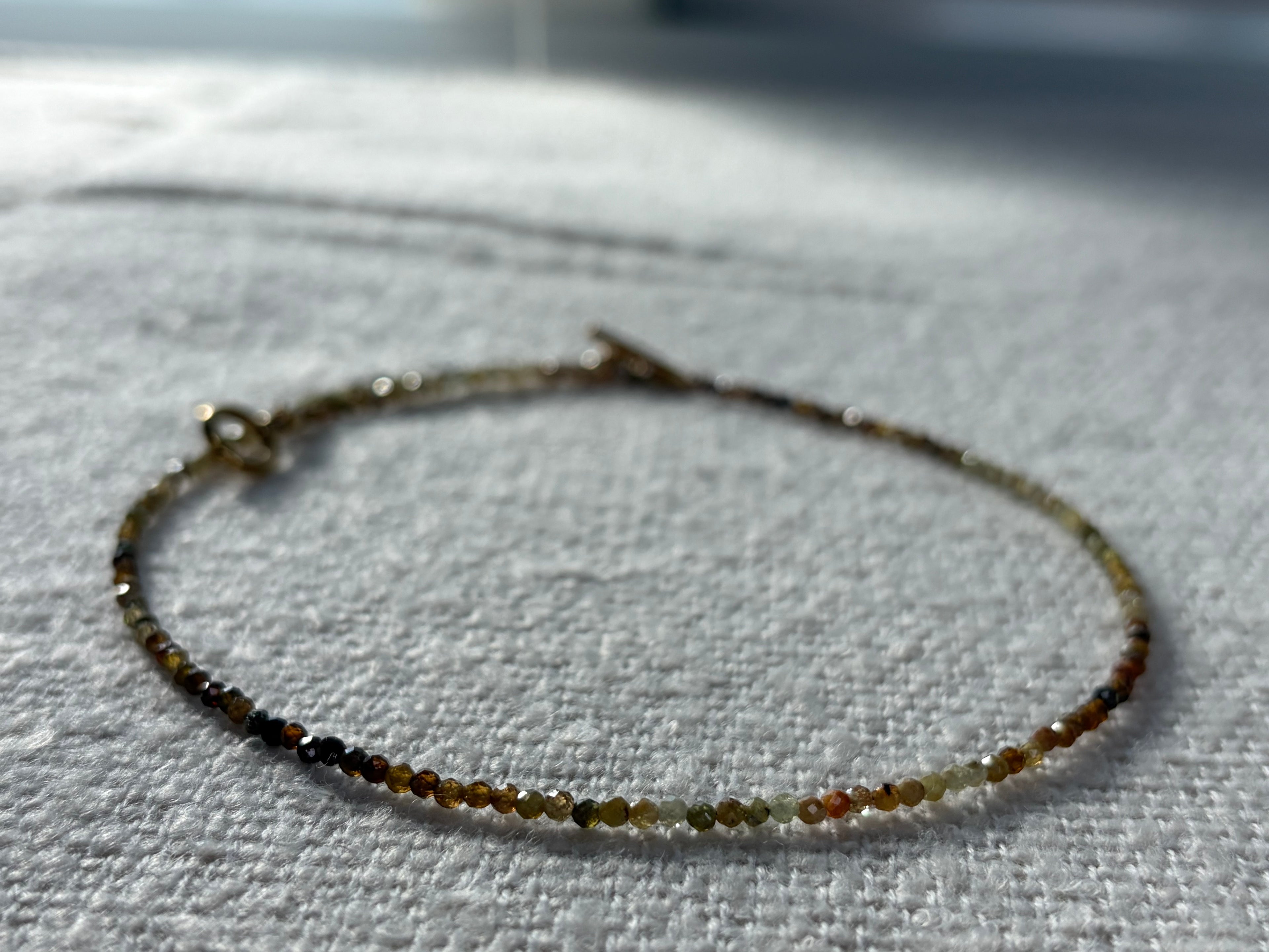 Green garnet simple 2 necklace