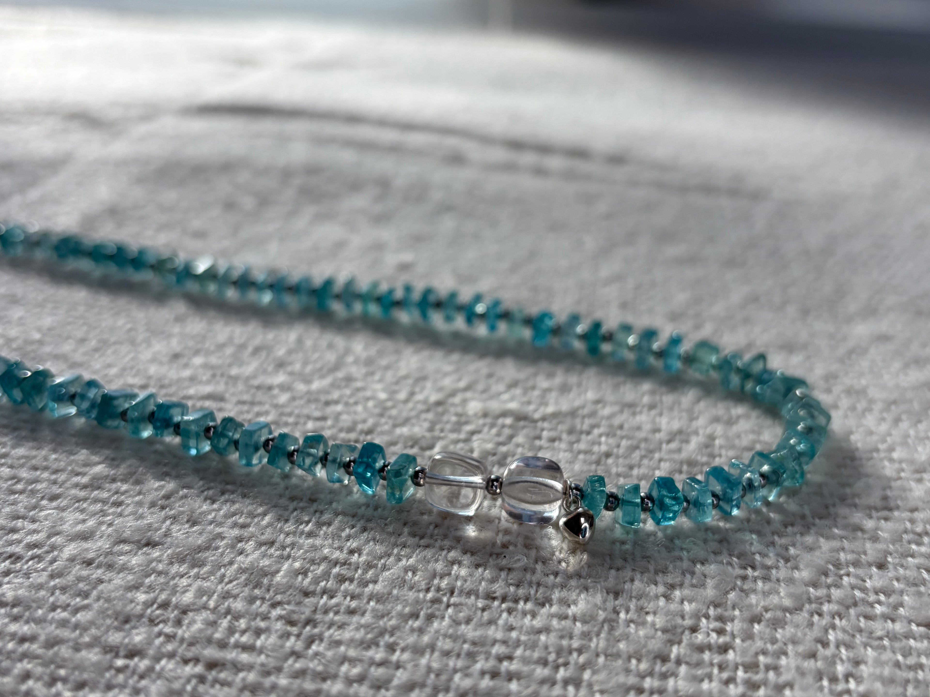 Apatite rose necklace