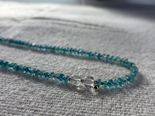 Apatite rose necklace
