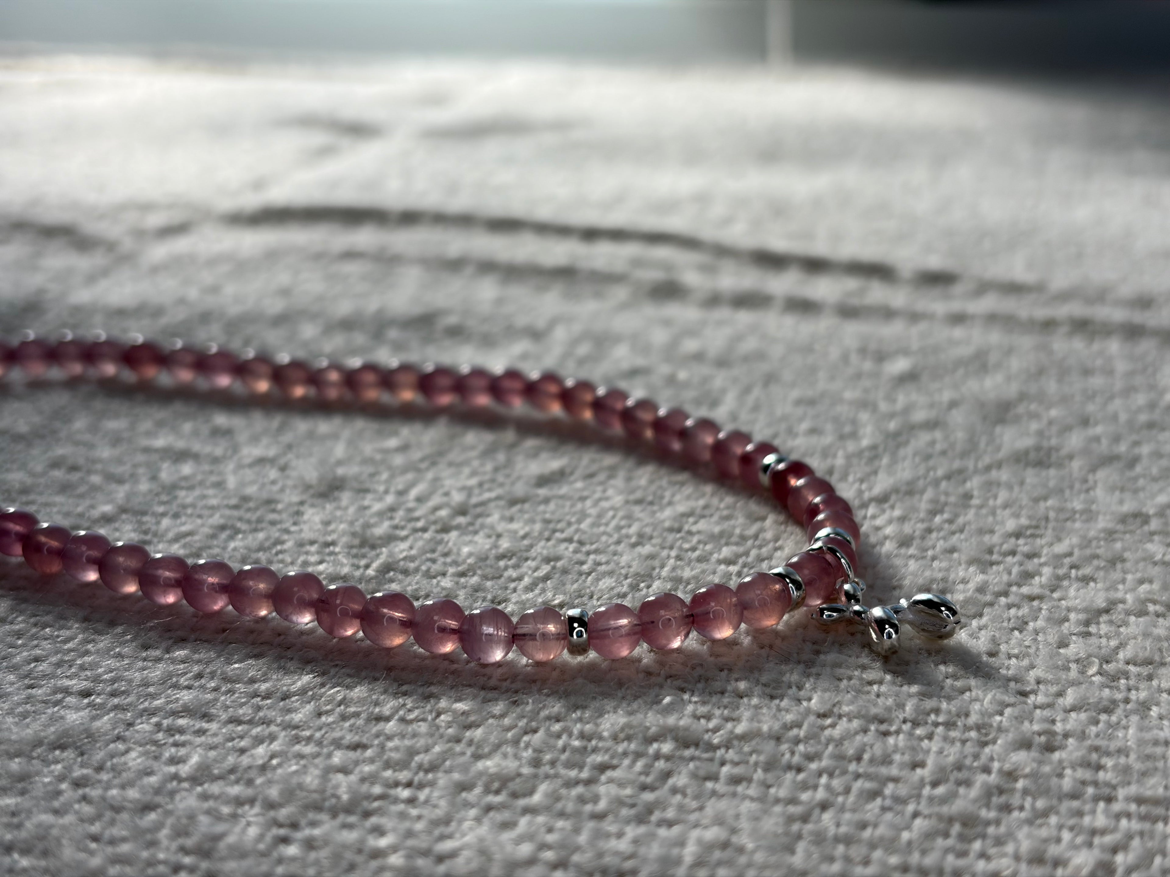 Purple rose dog necklace