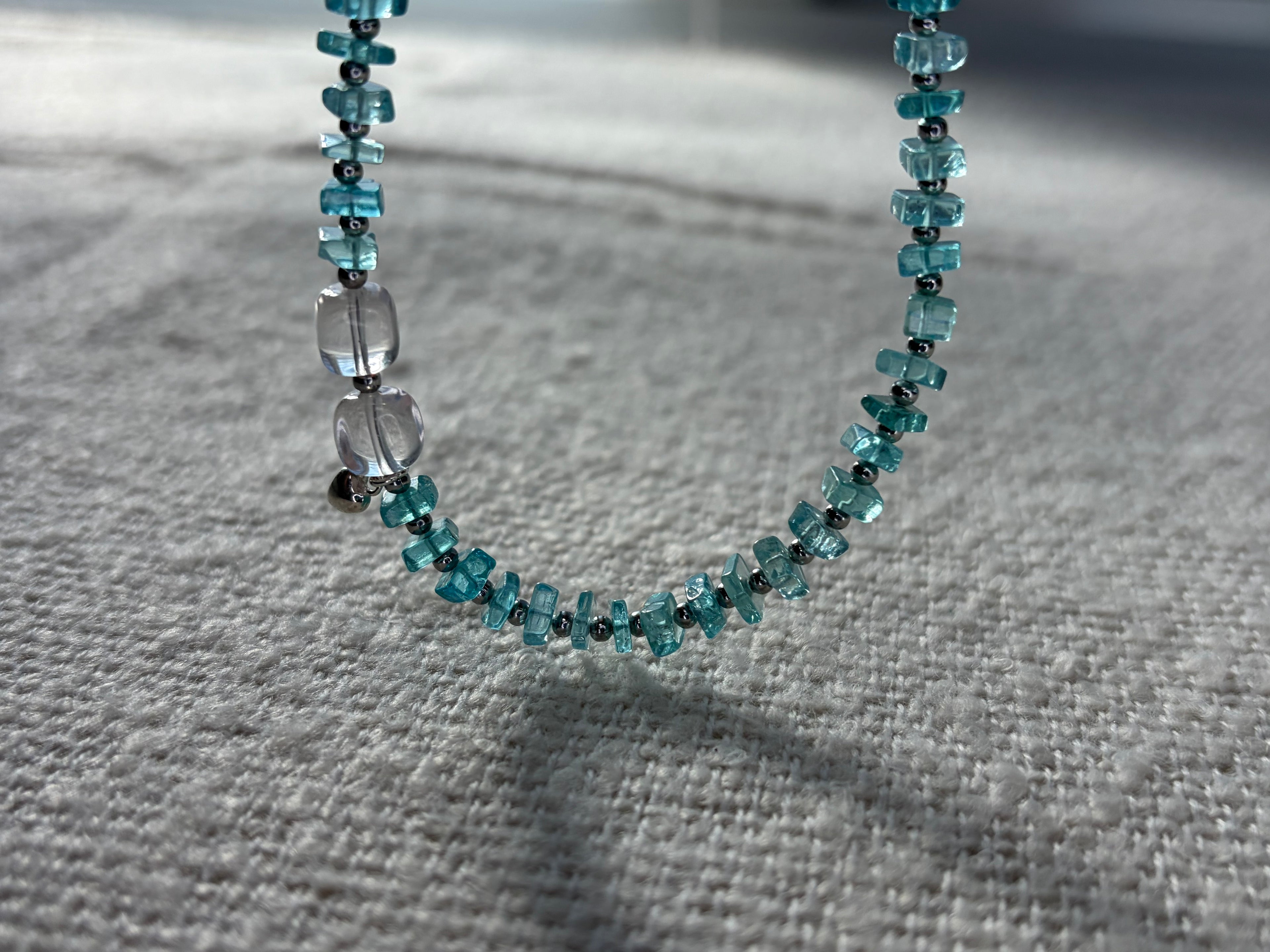 Apatite rose necklace