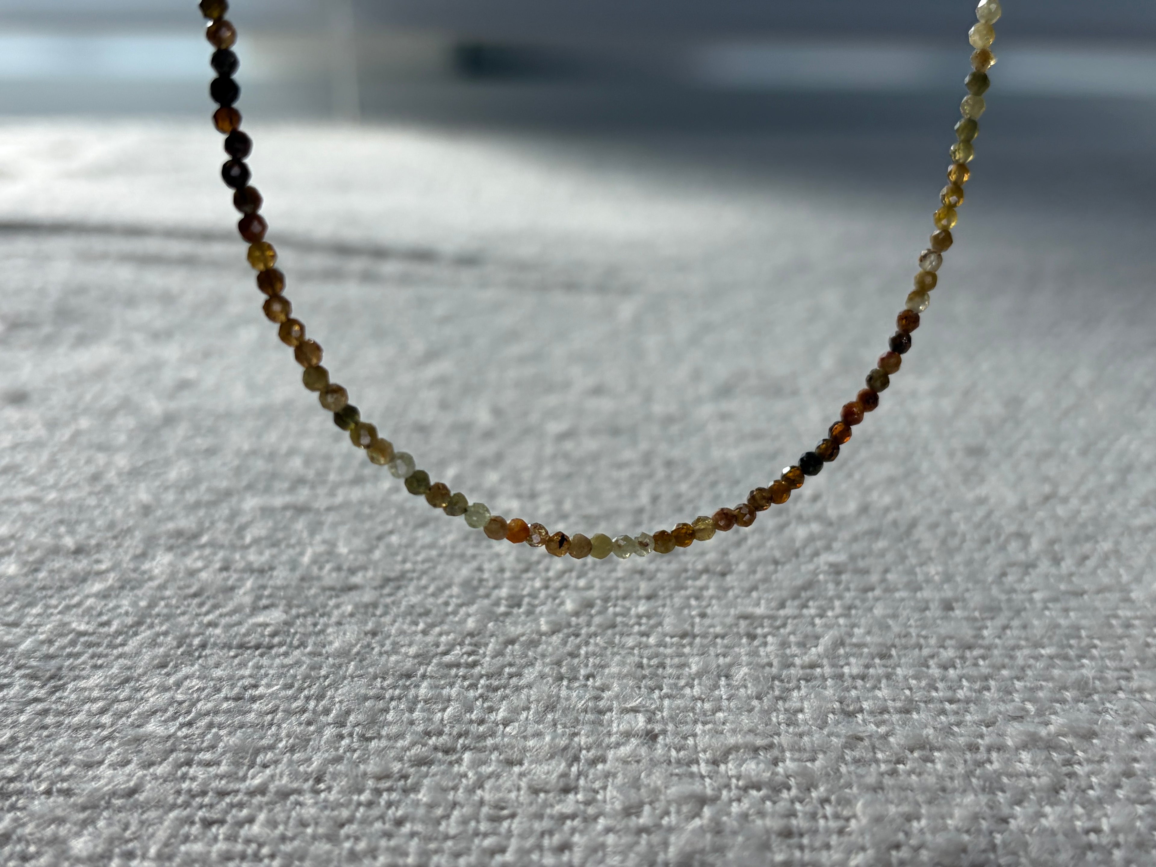 Green garnet simple 2 necklace