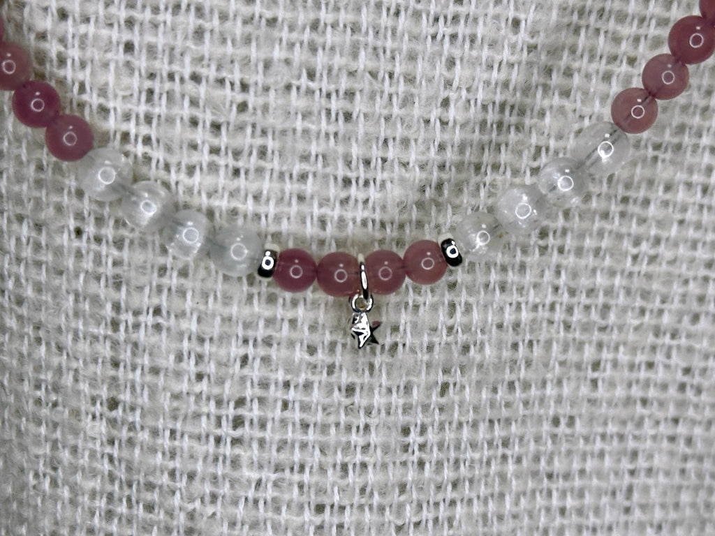 Kunzite rose necklace