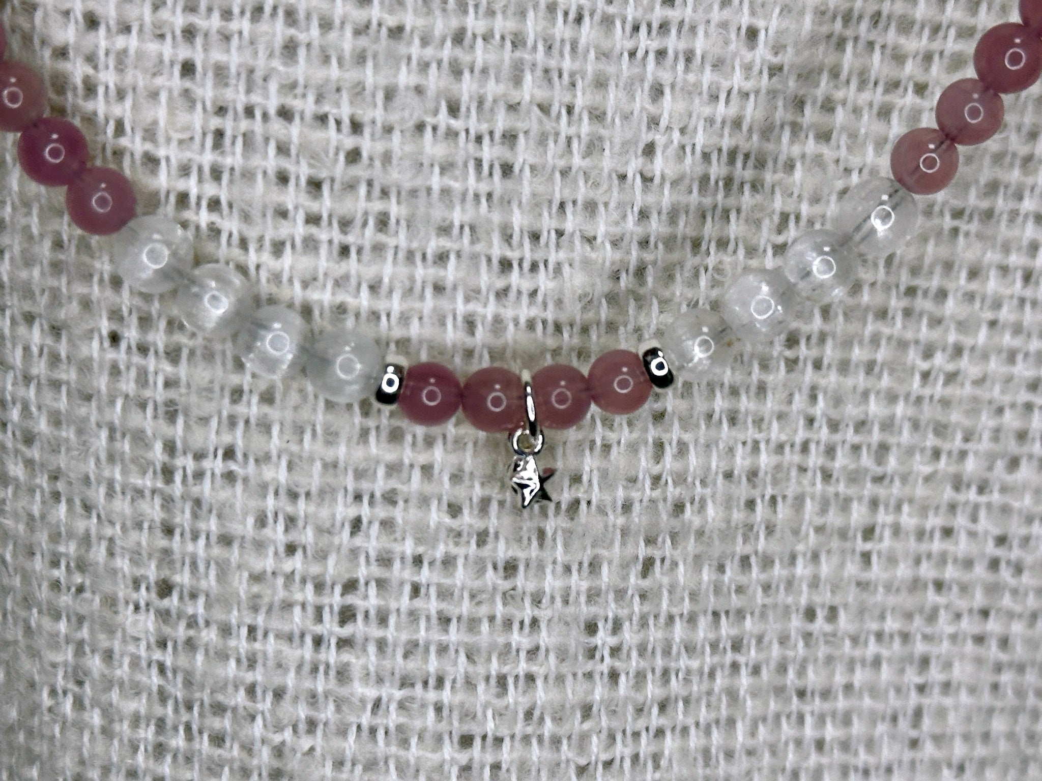 Kunzite rose necklace