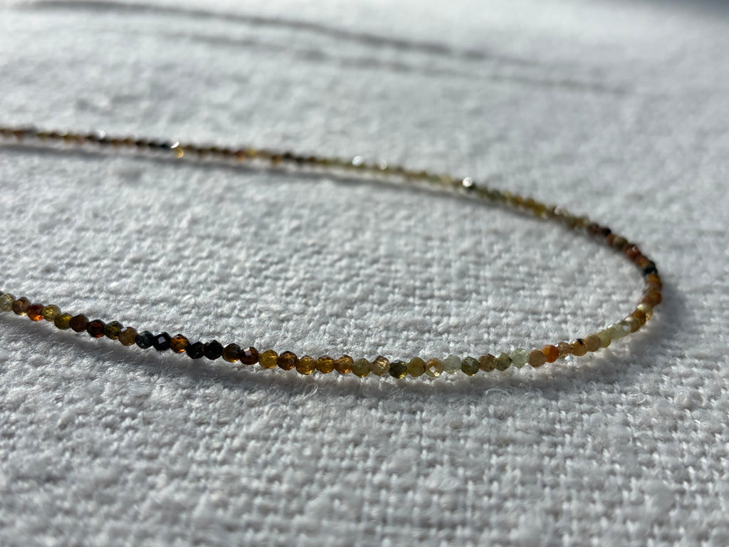 Green garnet simple 2 necklace